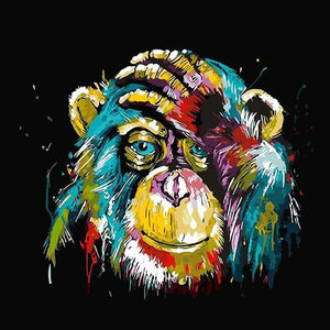 Abstract Monkey Jigsaw Puzzle