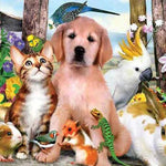 Load image into Gallery viewer, Animals together Wooden Jigsaw Puzzle
