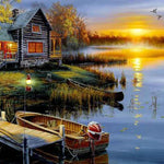 Load image into Gallery viewer, Autumn At the Lake Jigsaw Puzzle
