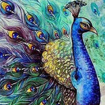 Load image into Gallery viewer, Azure Peacock Jigsaw Puzzle
