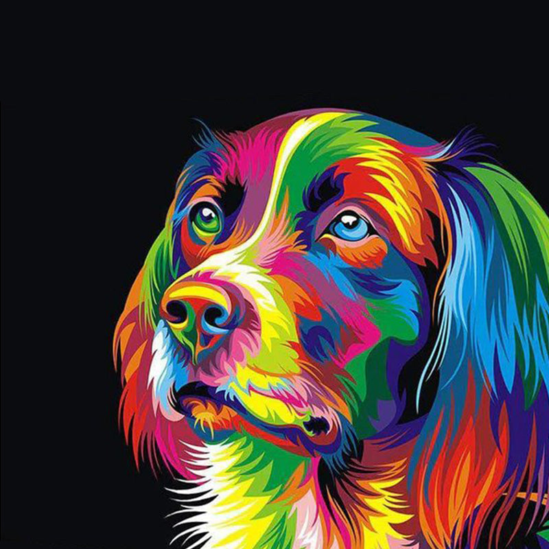 Colorful Dog Face Jigsaw Puzzle