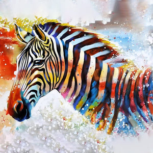 Colorful Zebra Jigsaw Puzzle