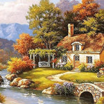 Load image into Gallery viewer, Cottage By the River Jigsaw Puzzle
