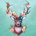 Load image into Gallery viewer, Deer With Flowers Jigsaw Puzzle
