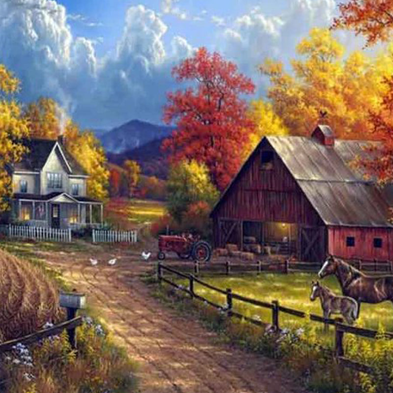 Farm House Wooden Jigsaw Puzzle