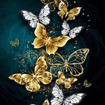 Load image into Gallery viewer, Gold Butterfly Wooden Jigsaw Puzzle
