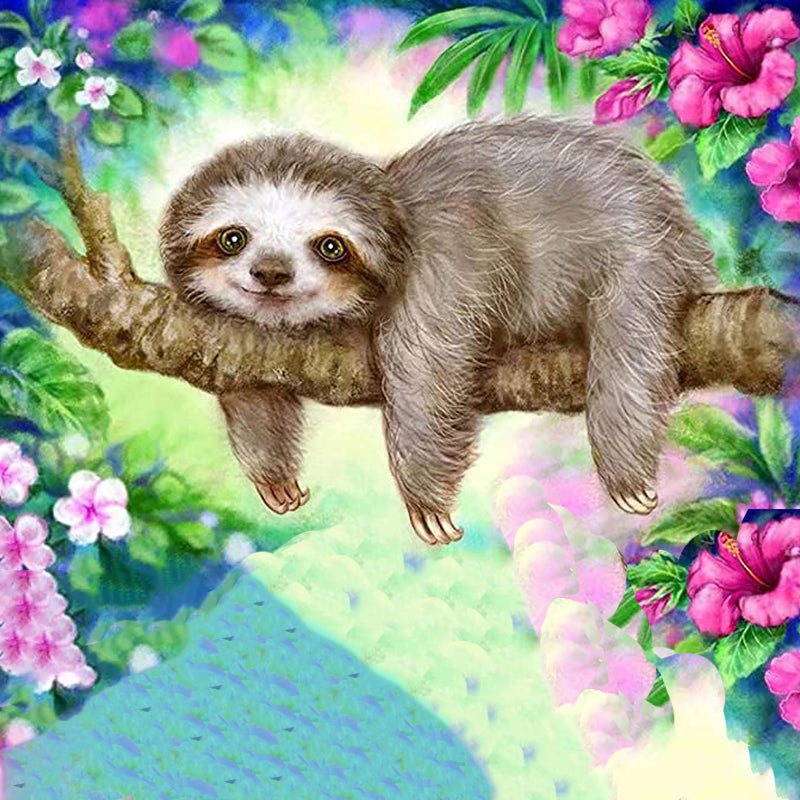 Lazy Sloth In Jungle Jigsaw Puzzle