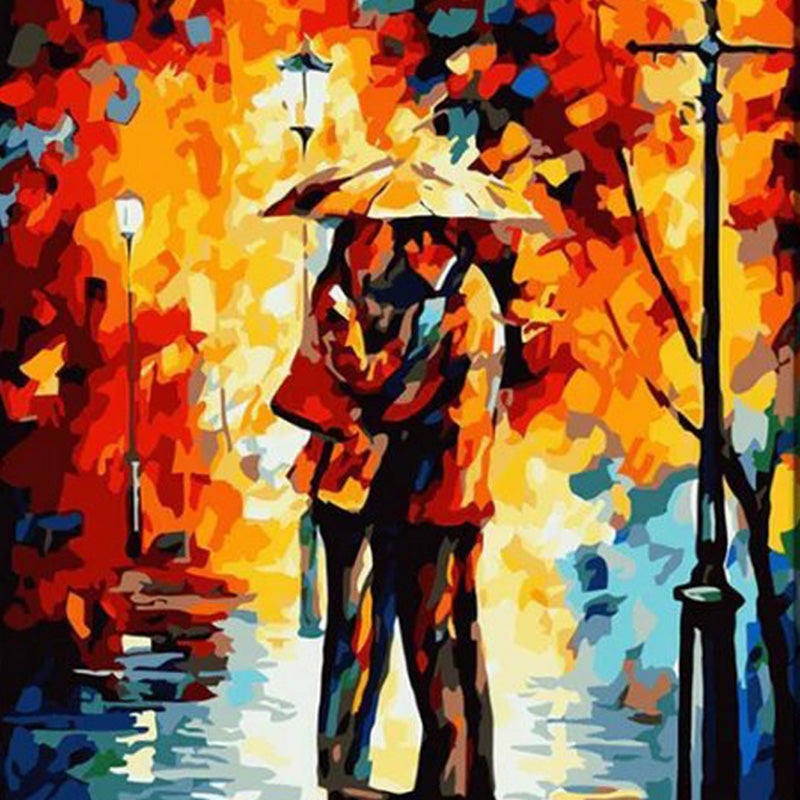 Lovers in the Rain Jigsaw Puzzle