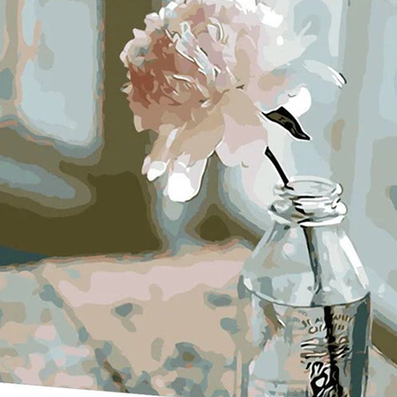 Rose In A Glass Bottle Wooden Jigsaw Puzzle