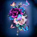 Load image into Gallery viewer, Roses With Butterflies Jigsaw Puzzle
