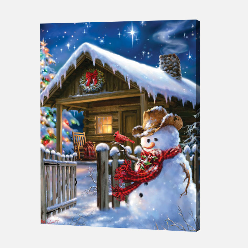 Snowy Cabin Jigsaw Puzzle