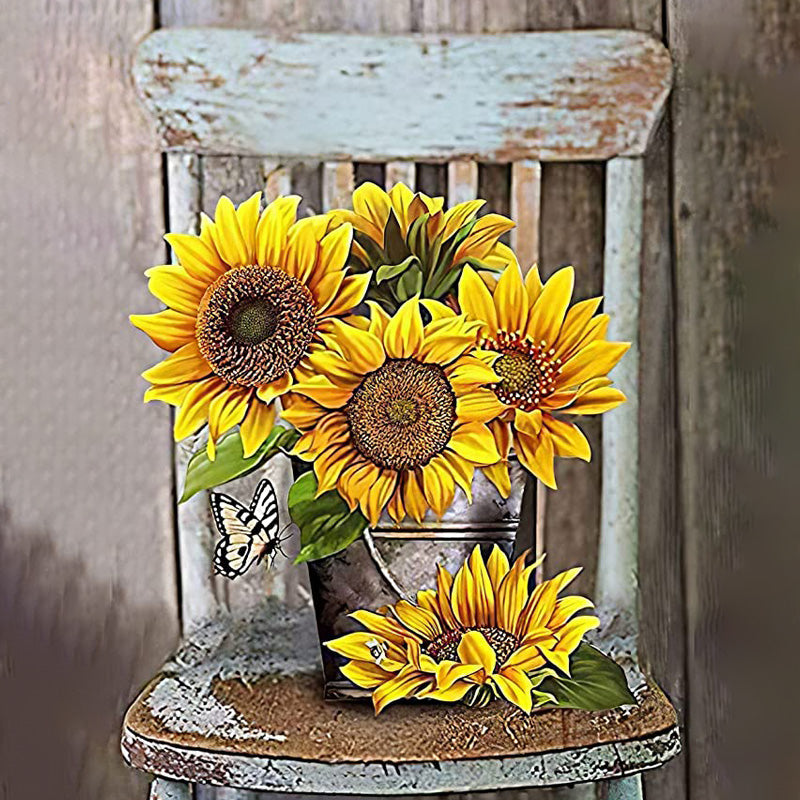 Sunflowers In A Bucket Jigsaw Puzzle