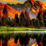 Load image into Gallery viewer, Sunset At The Mountains Jigsaw Puzzle
