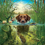 Load image into Gallery viewer, Swimming Dog Jigsaw Puzzle
