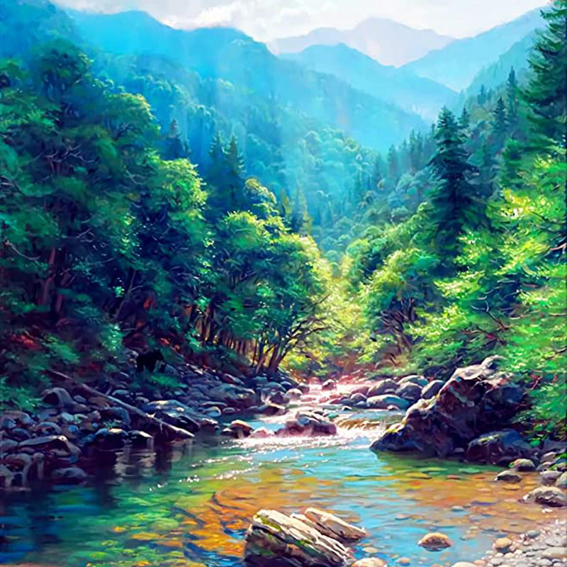 The Mountain And Trees Jigsaw Puzzle