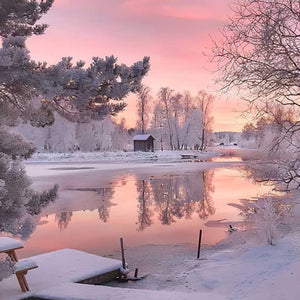 Trees Covered With Snow Jigsaw Puzzle