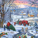 Load image into Gallery viewer, Winter Farm Gathering Jigsaw Puzzle
