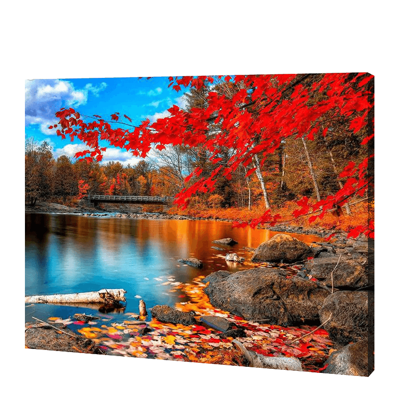Maple Leaf Forest Lake | Jigsaw Puzzle UK