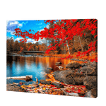 Load image into Gallery viewer, Maple Leaf Forest Lake | Jigsaw Puzzle UK
