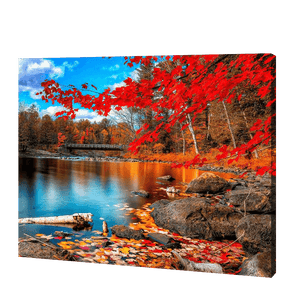 Maple Leaf Forest Lake | Jigsaw Puzzle UK