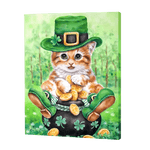 Load image into Gallery viewer, Cat With Four Leaf Clover | Jigsaw Puzzle UK

