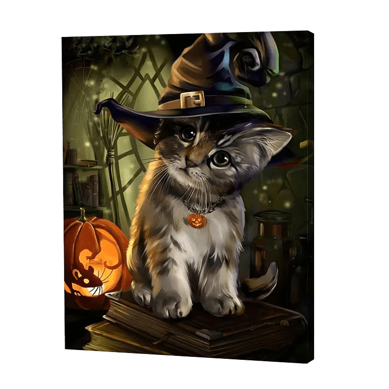 Cat With Witch Hat | Jigsaw Puzzle UK