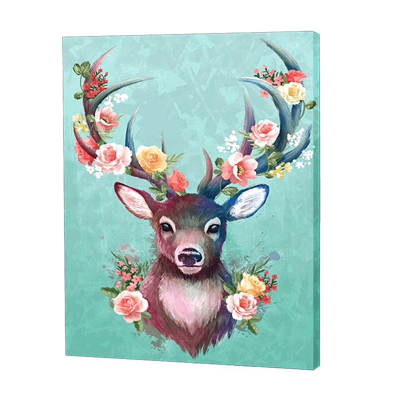 Deer With Flowers | Jigsaw Puzzle UK