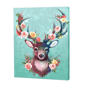 Deer With Flowers | Jigsaw Puzzle UK