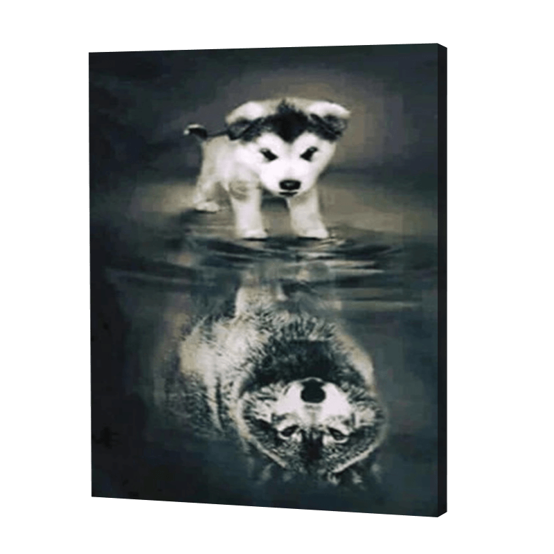 Husky Wolf Reflection | Jigsaw Puzzle UK
