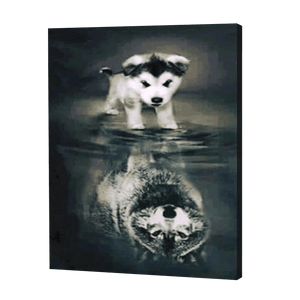 Husky Wolf Reflection | Jigsaw Puzzle UK