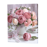 Load image into Gallery viewer, Peach Roses In A Vase | Jigsaw Puzzle UK
