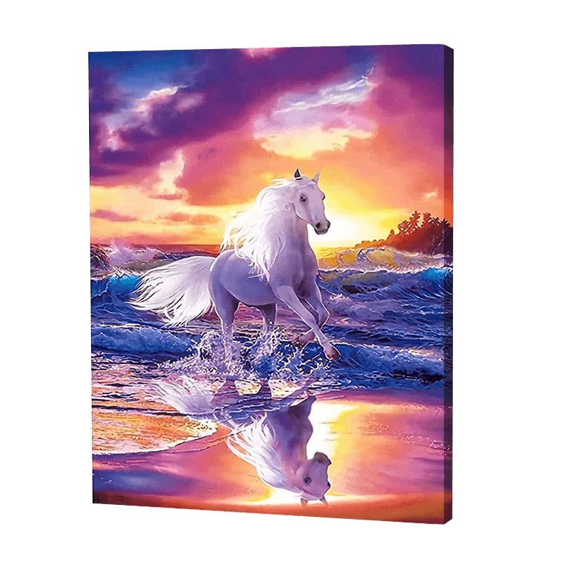White Horse On Beach | Jigsaw Puzzle UK