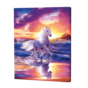 White Horse On Beach | Jigsaw Puzzle UK