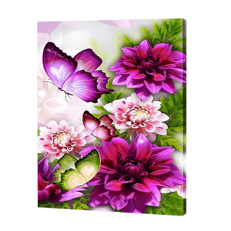 Purple Flowers Butterfly | Jigsaw Puzzle UK